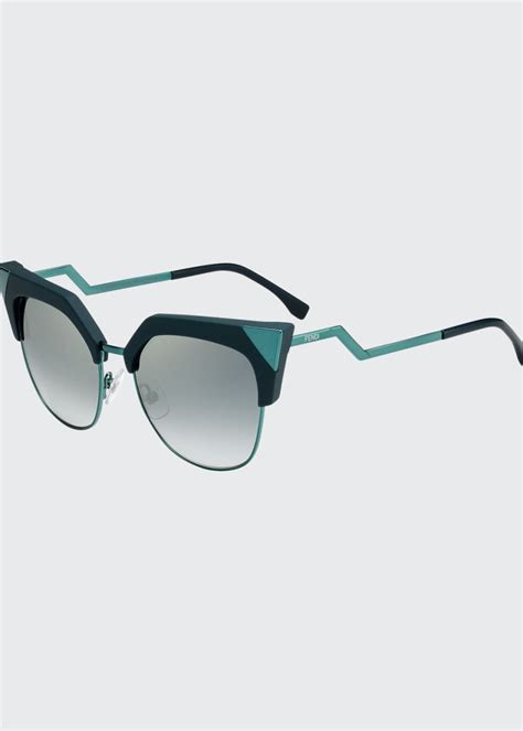 fendi iridia mirrored cat eye sunglasses